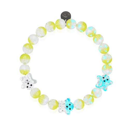 Gartengespenst | Silber | Glühwürmchen-Glasgeisterarmband